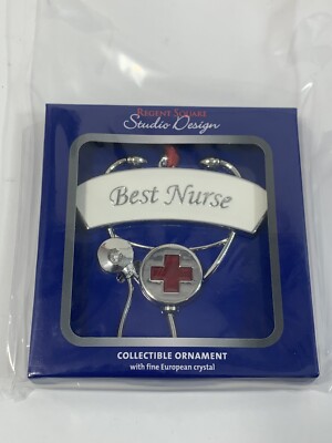 Regent Square Studio Design Best Nurse Ornament w/crystal  3 , NIB