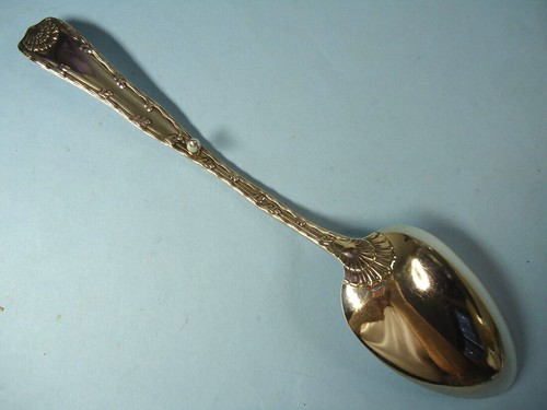 Tiffany & Co Sterling Silver Stuffing Spoon w/ Button 11", Wave Edge Pattern - Picture 4 of 8