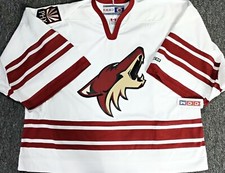 VINTAGE-NWT-GOALIE CUT PHOENIX COYOTES ROAD CCM LICENSED HOCKEY JERSEY 13