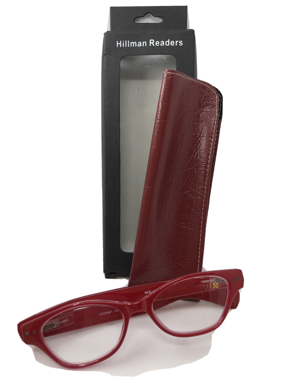 Buy Order Hillman DL117 Red Reading Glasses Magnification +1.50 eBay