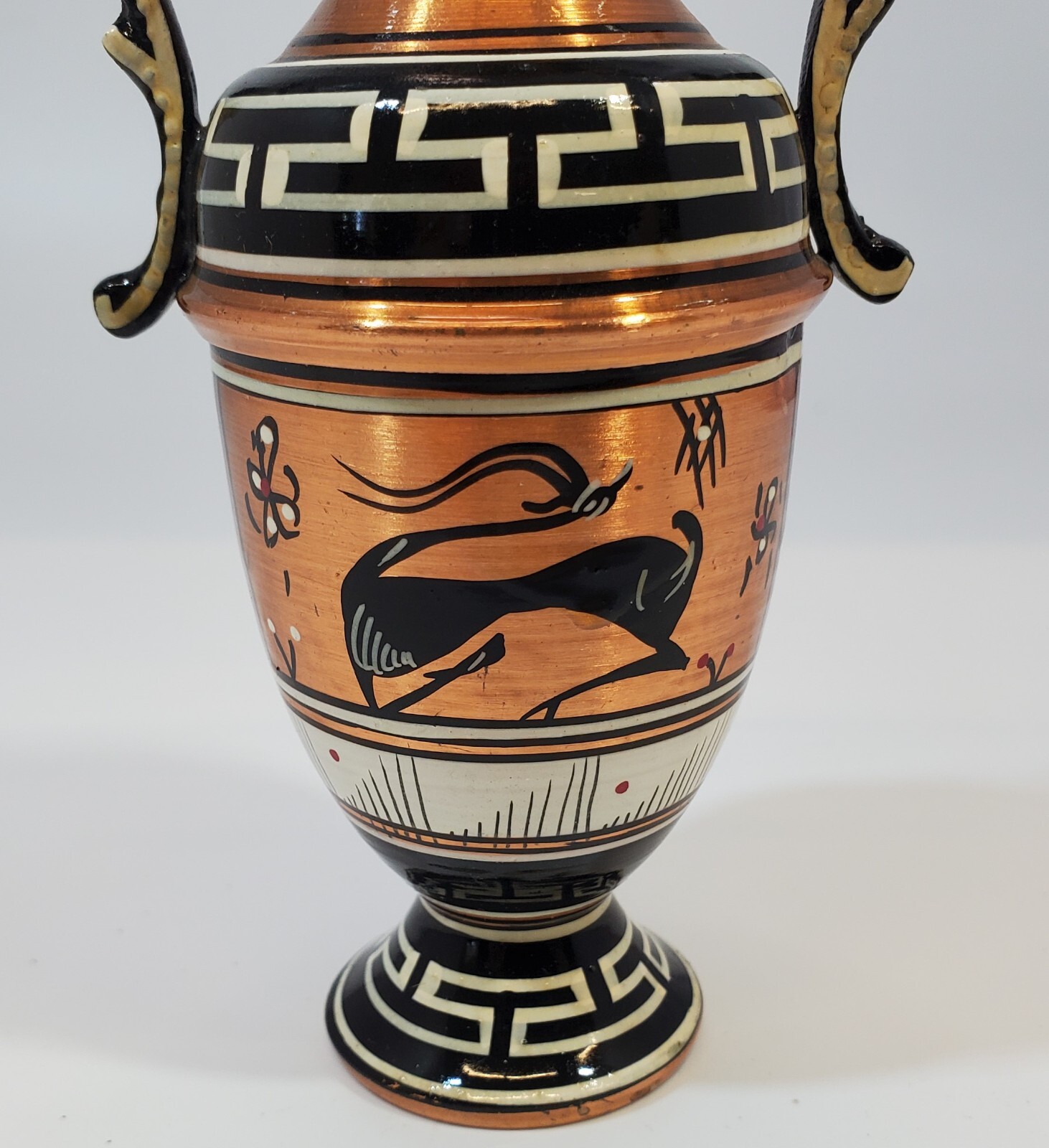 Vintage Hand Painted Copper/Brass 6" Bud Vase Made in Greece eBay