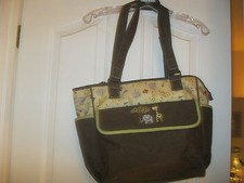 BabyBoo and Multi Color Diaper bag -brown, beige, green animal design