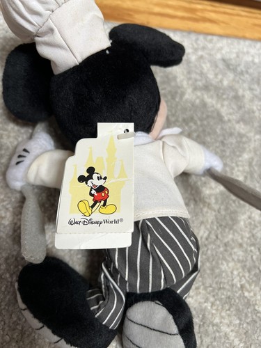 Disney Chef Mickey Mouse 8" Beanie Plush Stuffed Animal World Park Contemporary - Picture 4 of 4