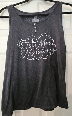 Womens Gray ''Five More Minutes'' Tank Top/ US Size XL  Women's Apparel/Activewear