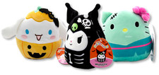 7" Hello Kitty, Cinnamoroll, Kuromi Squishmallows Sanrio Holloween Bundle BNWT