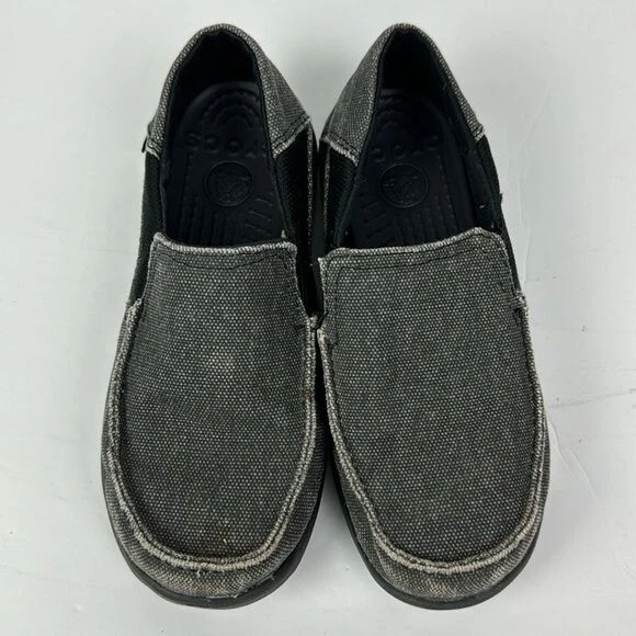 Mocasines Crocs Big Kids Gris Santa Cruz ll Lona Sin Cordones 8.5 Crocs Talla J1 Foto 4 de 4