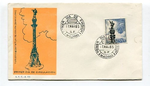 D27737 Spain FDC S.F.C. A 193 Statue - Columbus Monument Barcelona