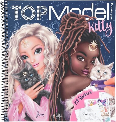 Depesche 11663 TOPModel - Malbuch Create your Kitty im Moonlight Design NEU OVP,