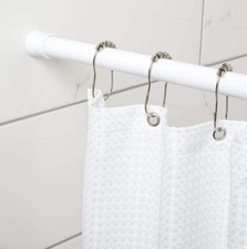 3 Home Tension Stall Shower Rod, 27"-40", White