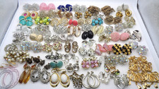 60 Pair Lot of Vintage Gold & Silver Tone Est...