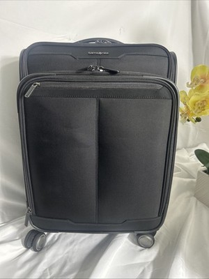 Samsonite Silhouette 17 Expandable Carry On Spinner Suitcase Black