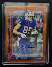 Topps Chrome Football Sweet Jackson Hawes Bills Rookie Orange Autograph 16/25