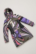 Emilio Pucci piumino manica lunga multicolore nylon pelle di agnello donna