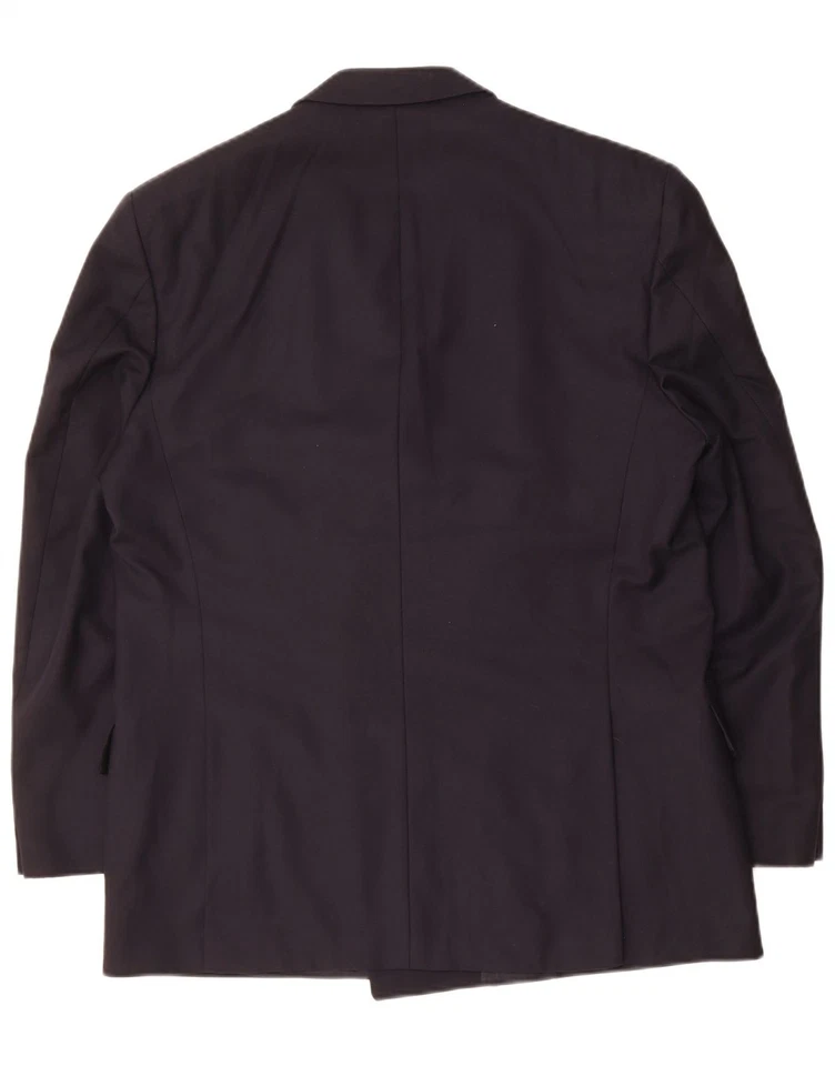 JAEGER Mens Double Breasted Blazer Jacket IT 54 2XL Navy Blue Wool CN01 - Image 4 of 4