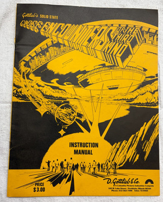 Gottlieb Close Encounters of the Third Kind Pinball Game Manual Schematics ORIG