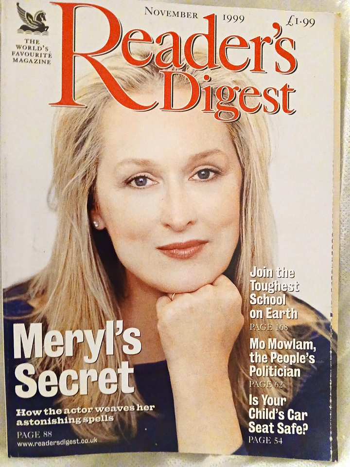 Reader's Digest Magazine November 1999 Meryl Streep and Mo Mowlam | eBay UK