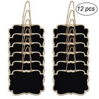 12PCS Durable Lovely Mini Wooden Chalkboard Creative Rope Hanging Blackboard