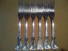 SET OF 6 KINGS PATTERN DINNER CUTLERY 21CM LANCASTER BRAND