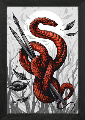 Snek gerahmtes Wandbild Poster Leinwanddruck Bild