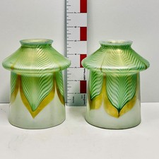 STEUBEN 3 Color Arts and Crafts 2 1/4 inch fitter SHADES (2)