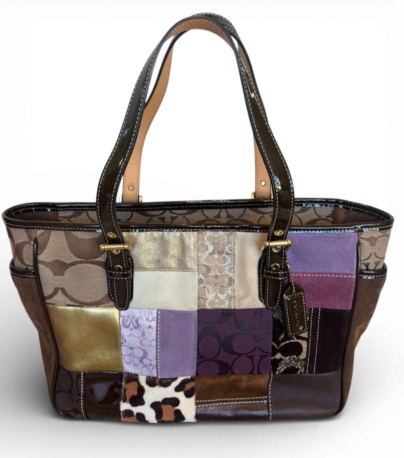 COACH Patchwork Multicolor Tote Bag Shoulder Hand… - image 1