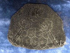Handmade Belgian Beaded Vintage Clutch Bag With Intricate Mosaic Design