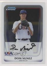 2011 Bowman Draft Chrome Prospects Dom Nunez #BDPP102 n1u