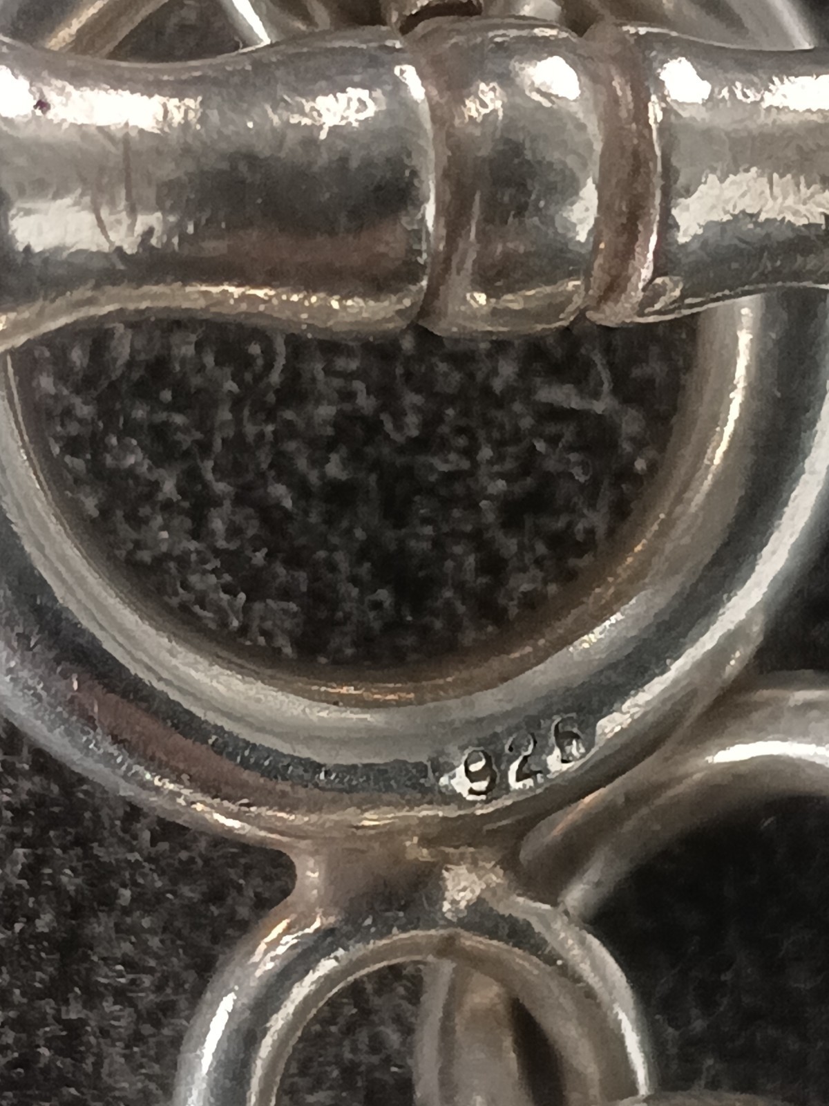 Vintage heavy  sterling Silver Belcher love heart  T Bar Toggle Bracelet 8in 22g image 8