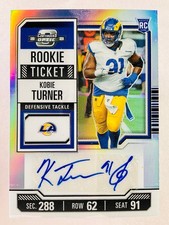 2023 Panini Contenders Optic - Rookie Ticket Auto Kobie Turner #181 Silver Prizm