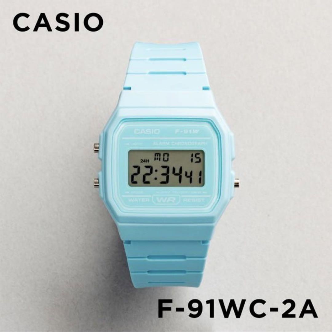Reloj digital Casio F-91WC-2A azul Tiffany 2010 limitado EU/JP usado
