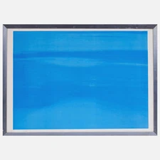 Litografia "mare" numerata timbrata firmata a mano Piero Guccione in cornice