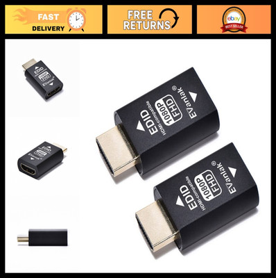 HDMI EDID Emulator Adapter 3rd Gen - Passthrough for Mac, Switches, Extenders, A