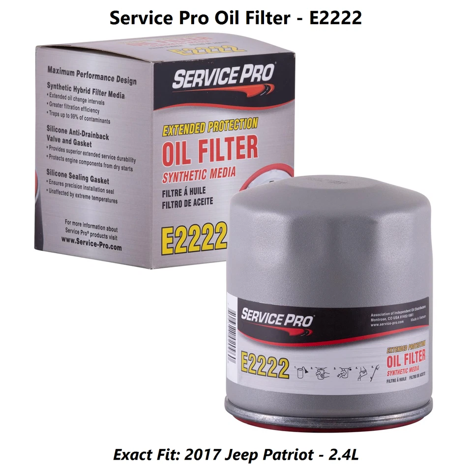 2017 Jeep Patriot 2.4L Complete Oil, Air & Cabin Filter Kit (5W-20) - Изображение 3 из 4