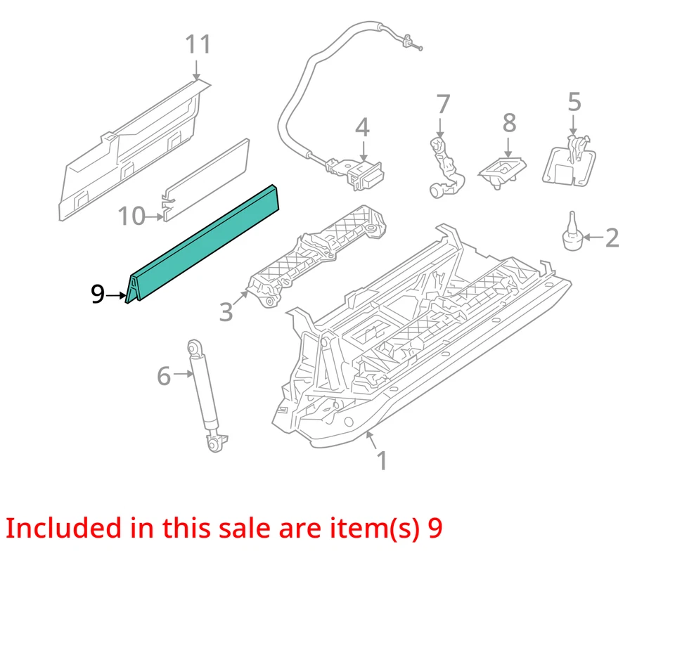 Bmw Coupe Compartment Storage Glove Box Black Fits BMW 650I 2009-2010 - Image 4 of 4