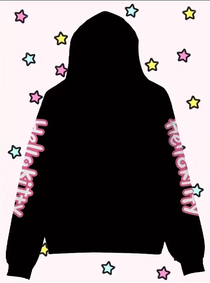 Hello Kitty Sudadera con Capucha Manga Larga Bolsillo Sudadera con Capucha Pullover Foto 4 de 4