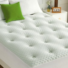 Memory Foam Mattress Topper Queen Waterproof Bamboo Cover