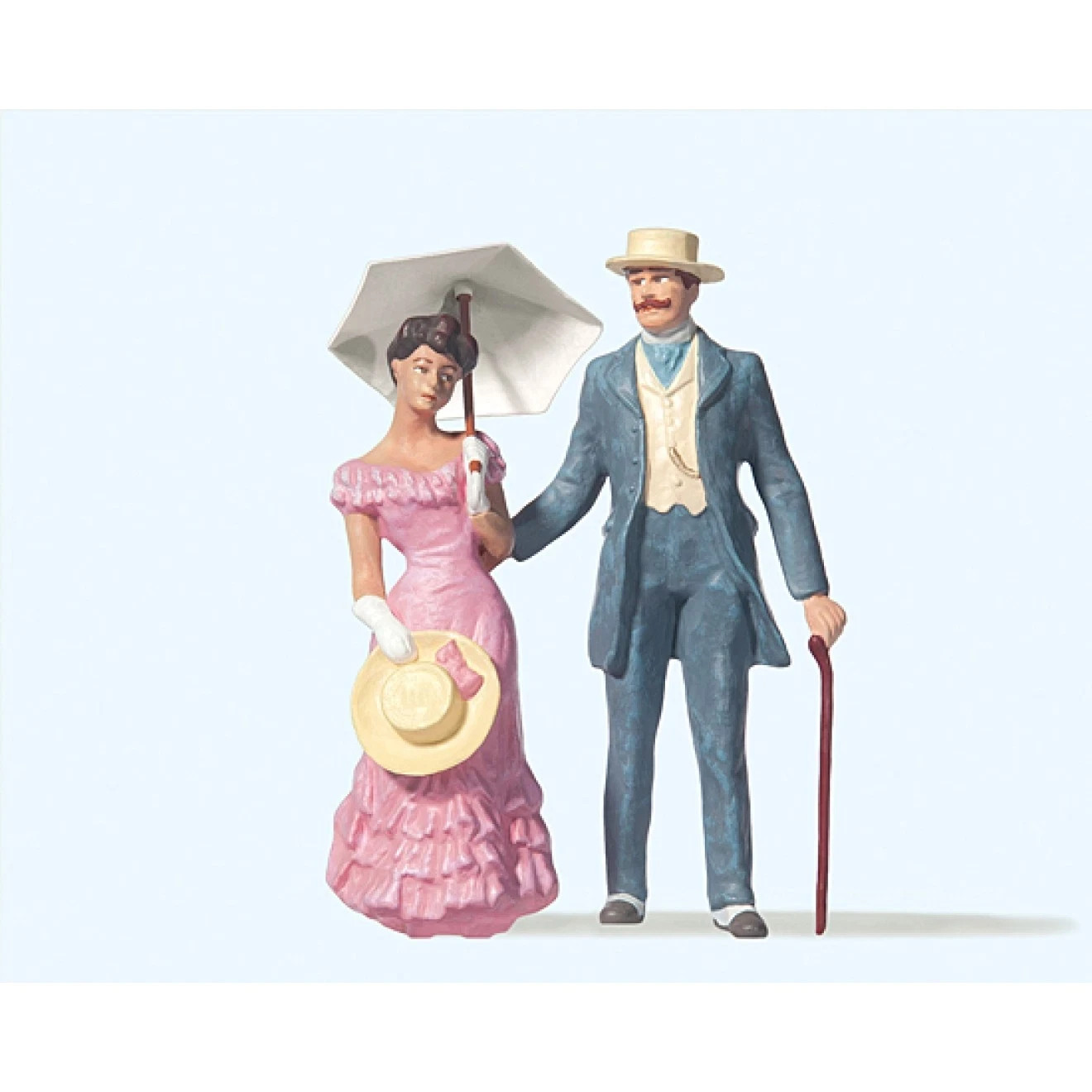 Preiser 45053 couple avec parasol au 1/22.5 personnage miniature échelle G train de jardin