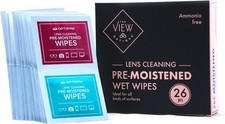 Pre-Moistened Wipes for Glasses Individually Wrapped 26 Count