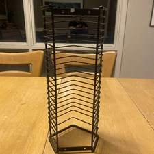 Atlantic Storage 24 CD Storage Rack Black Metal Wire Tower 