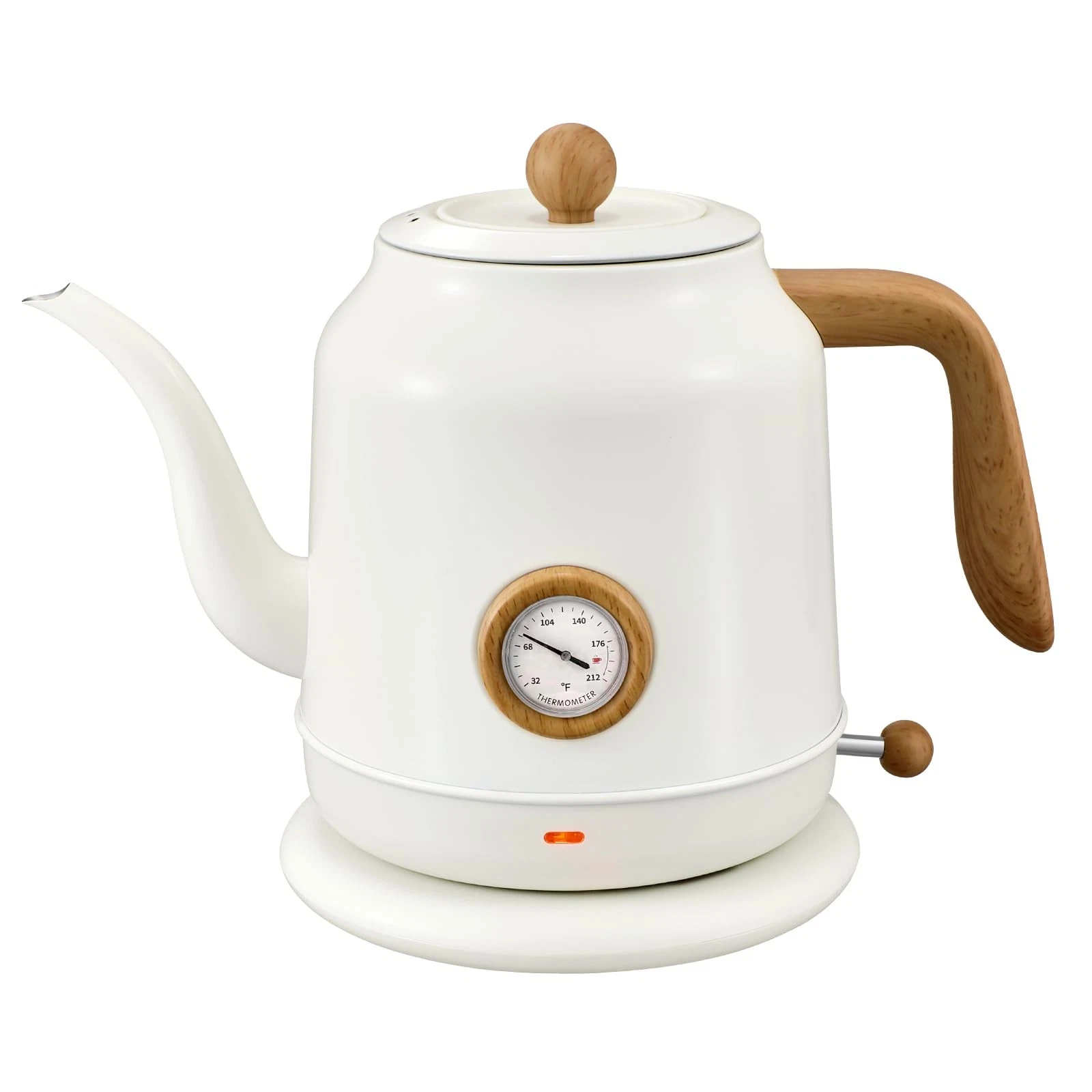 1.2L Electric Gooseneck Kettle with thermometer, Tea Kettle for Boiling Water...