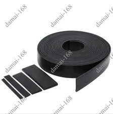 Black Solid Rubber Flat Strip Sealing Strip Thick 2/3/5mm Width 10/15/20-50mm
