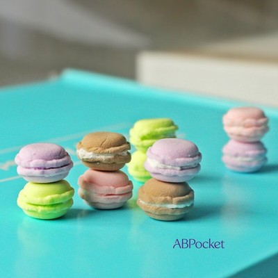 1:12 Scale Dollhouse Miniatures Lot Mini Food Biscuit Macaron Decor Accessories