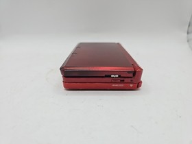 Nintendo 3DS Flame Red with 5 Pens And Case - Tested And Works No Adapter