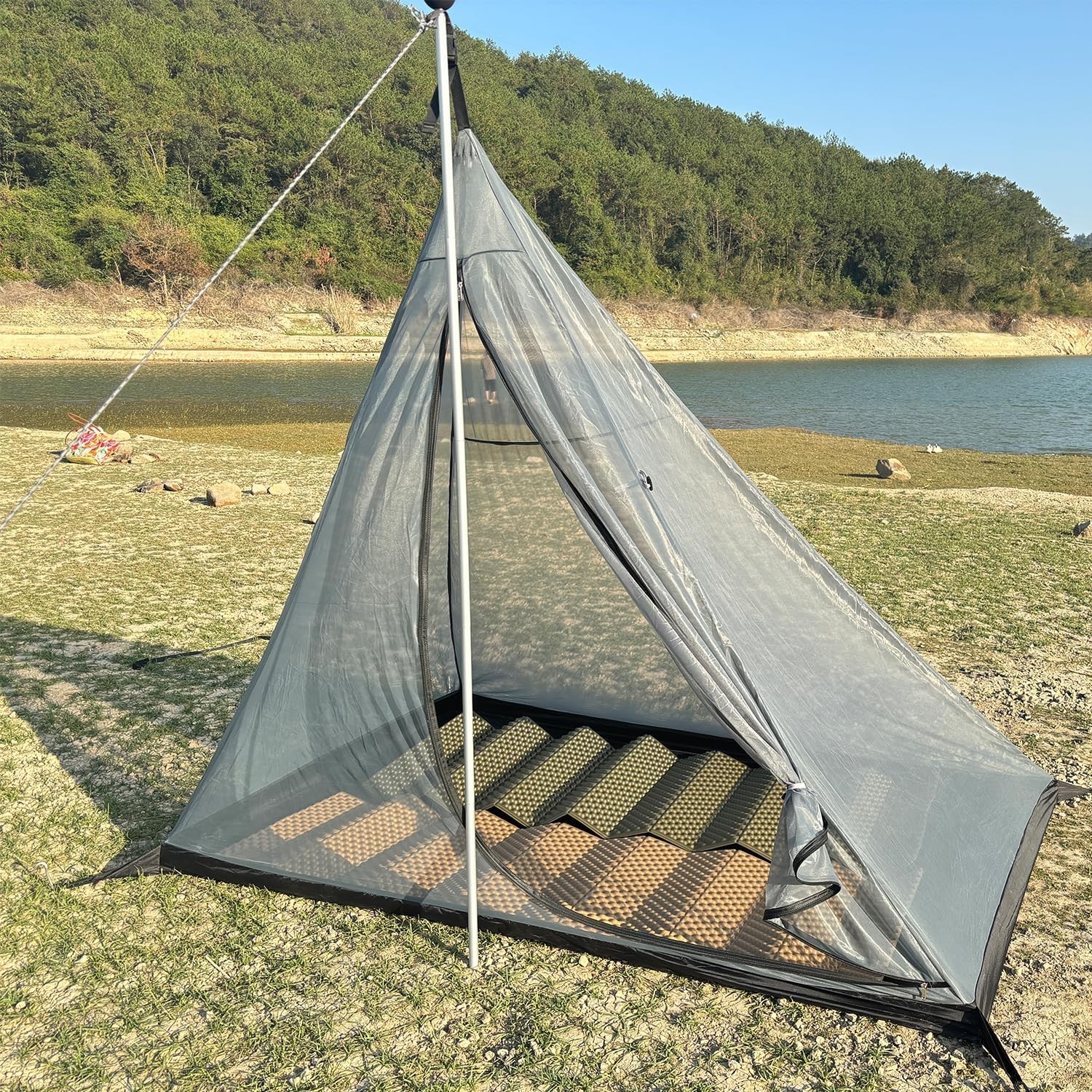 2-4 Person Teepee Winter Tent with Wood Stove Jack, 4 Season Backpacking Tent...