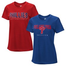 Women's G-III 4Her by Carl Banks  Red/Royal Philadelphia Phillies Two T-Shirt