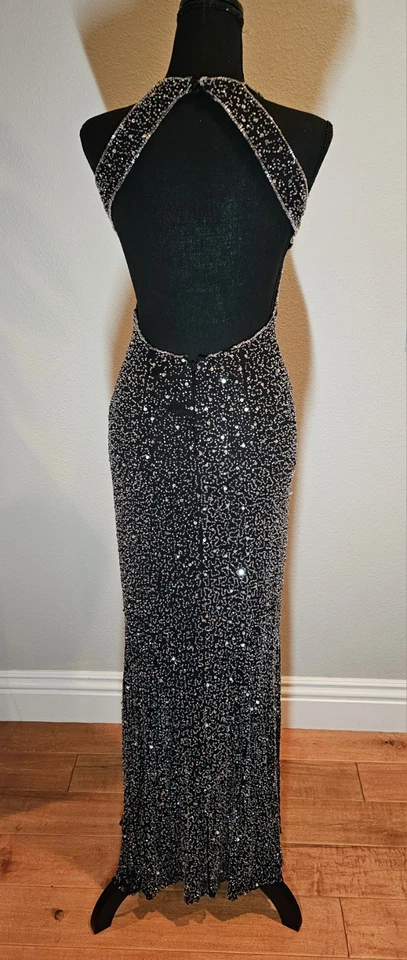 VESTIDO FORMAL GRADUAL Scala talla M/8 Negro Rn: 77335 Foto 3 de 4