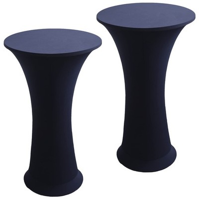 Jusmate Cocktail Spandex Stretch Round Tablecloth, 2 Pack 24''x43'' Fitted Highboy