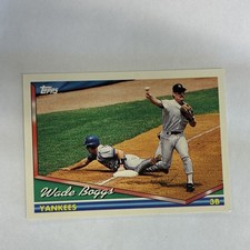 Topps 1994 Wade Boggs #520 New York Yankees Baseball Trading Card MLB Base Set