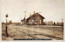 Table Rock NE Nebraska Burlington RR Train Station Depot RPPC Postcard COPY