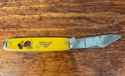 Disney Characters Handy Knife ミッキー Mickey Mouse 1933 World's Fair Pocket Knife | eBay